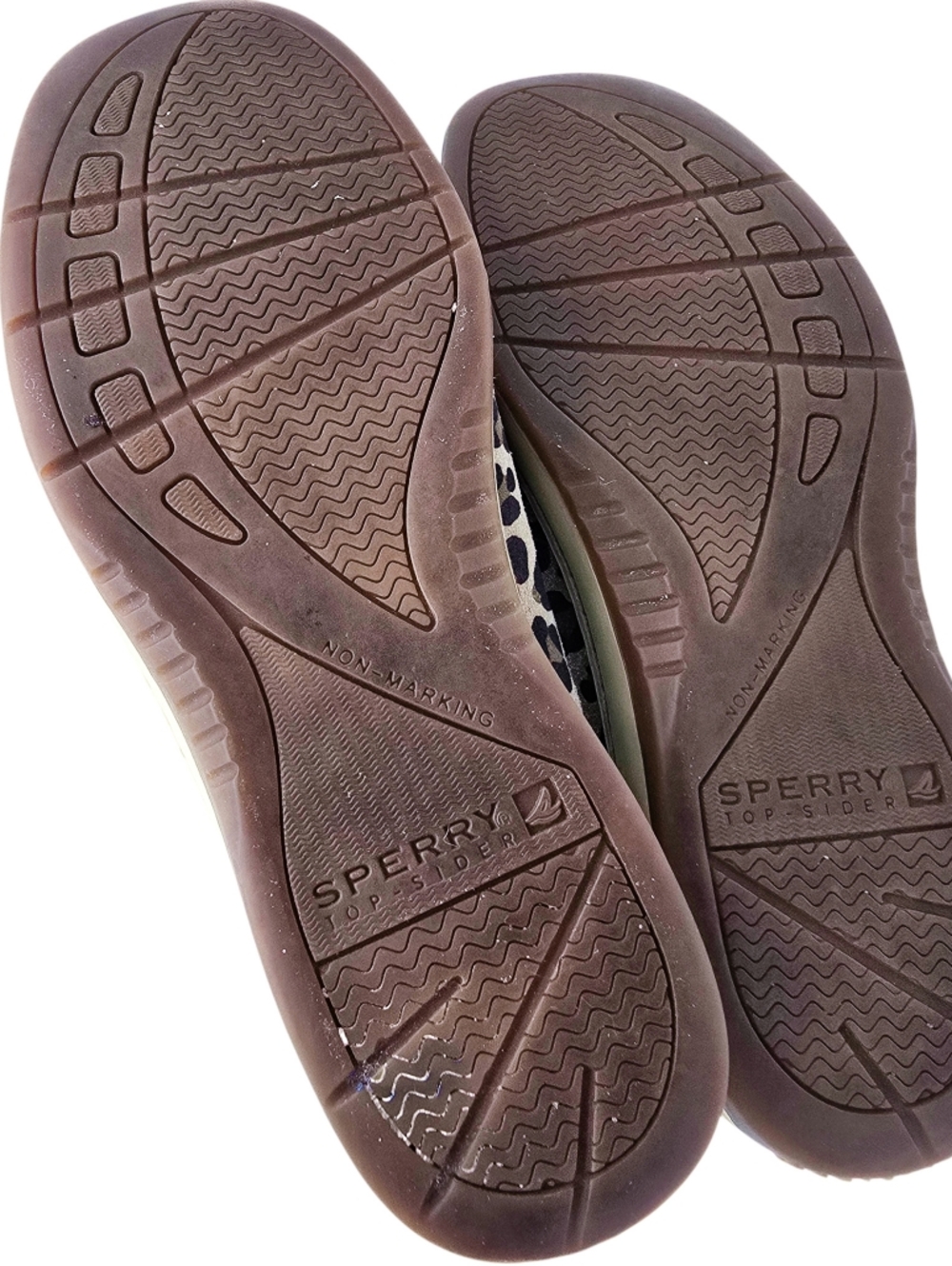 Sperry Sliders Black & Leopard-Print Boat Shoe - Picture 5 of 7